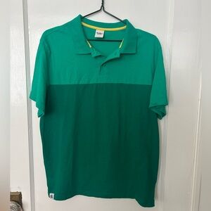 Bonobos Fielder Green Color Block Polo Size Medium